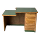 Vintage green Formica desk renovated in raw wood