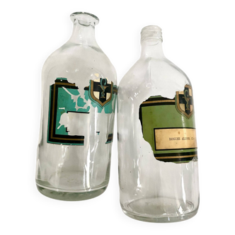 Pharmacy bottles 1900, glass and label