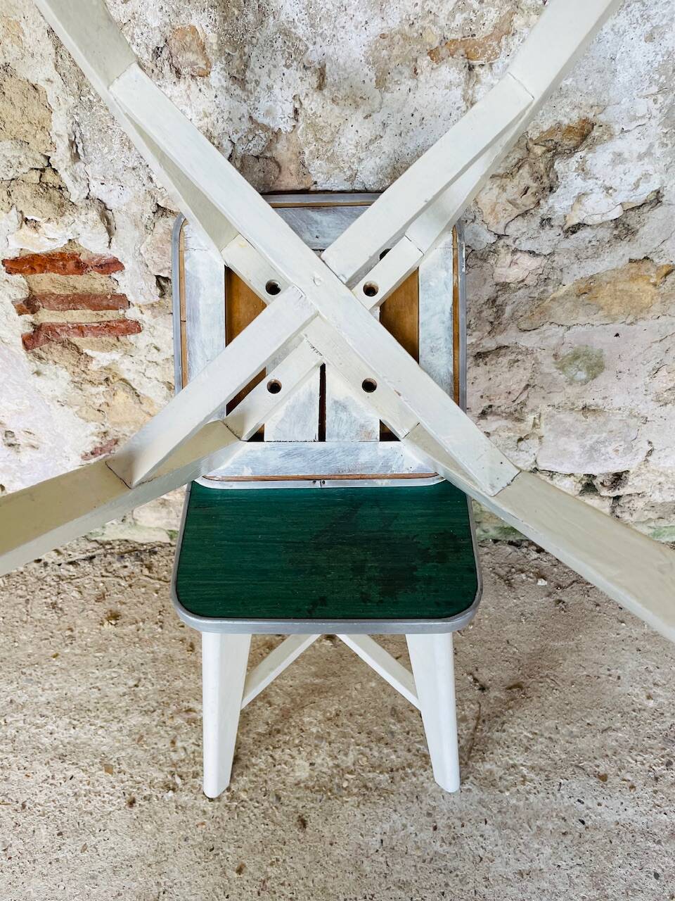 Vintage wooden stool, circa 1950's