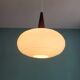 Scandinavian suspension in opaline and teak, 60s