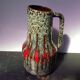 Ancient west germany ceramics multicolor enamel vase - anse vintage