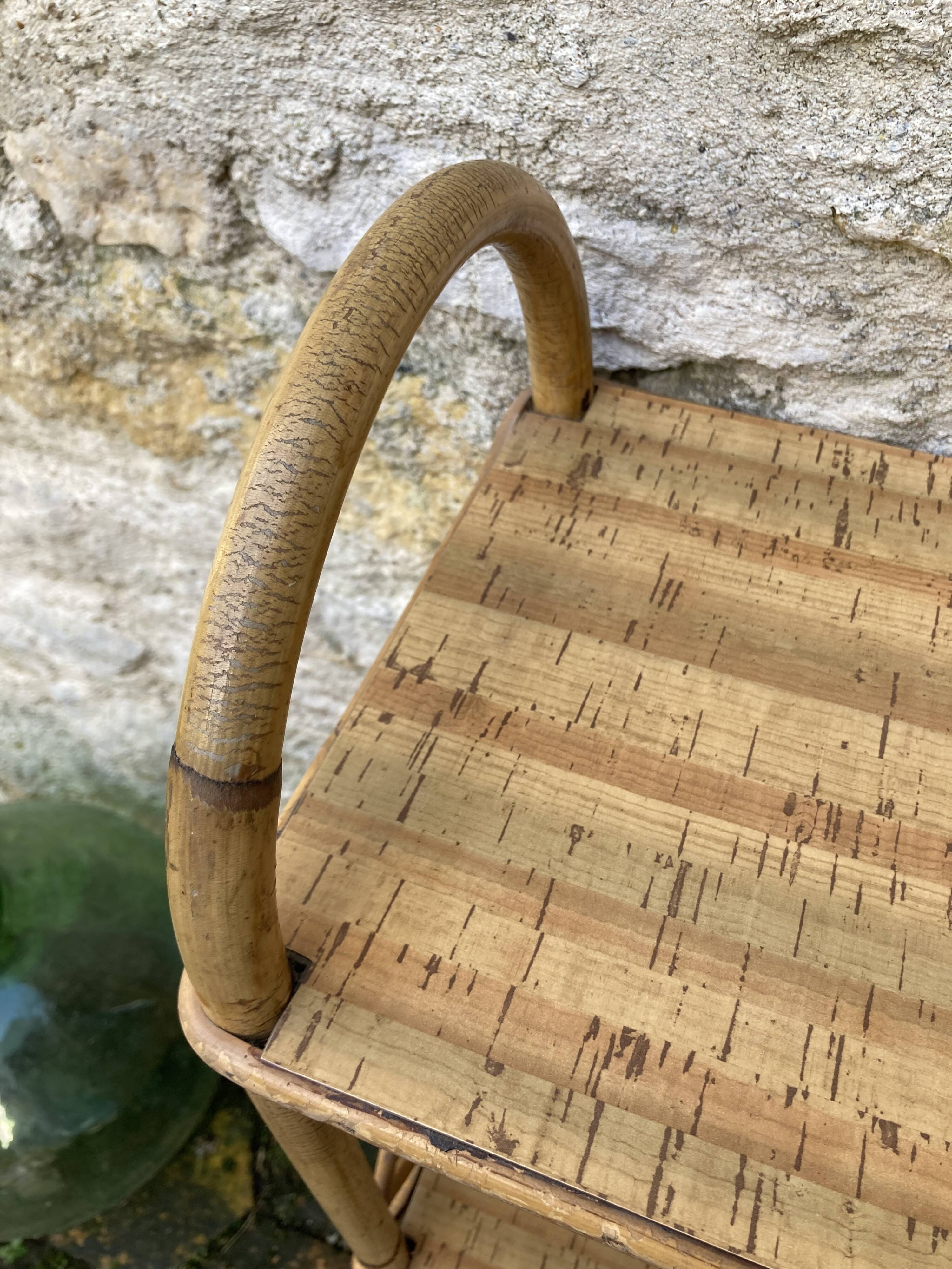 Vintage rattan shelf