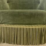 Pair of green toad armchairs