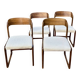 Quatre chaises Baumann traîneau vintage design 1960 1970