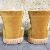 Paire de fauteuils crapaud