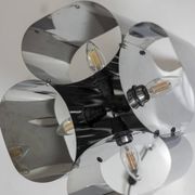 Lampe « quadrilobe » en métal poli. Années 1970.