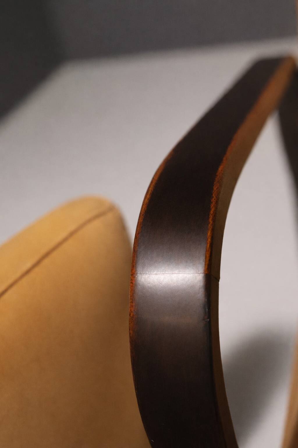 Koželka & Kropáček armchair, 1940s, silver medal – Milan Triennale 1946, restored bentwood frame