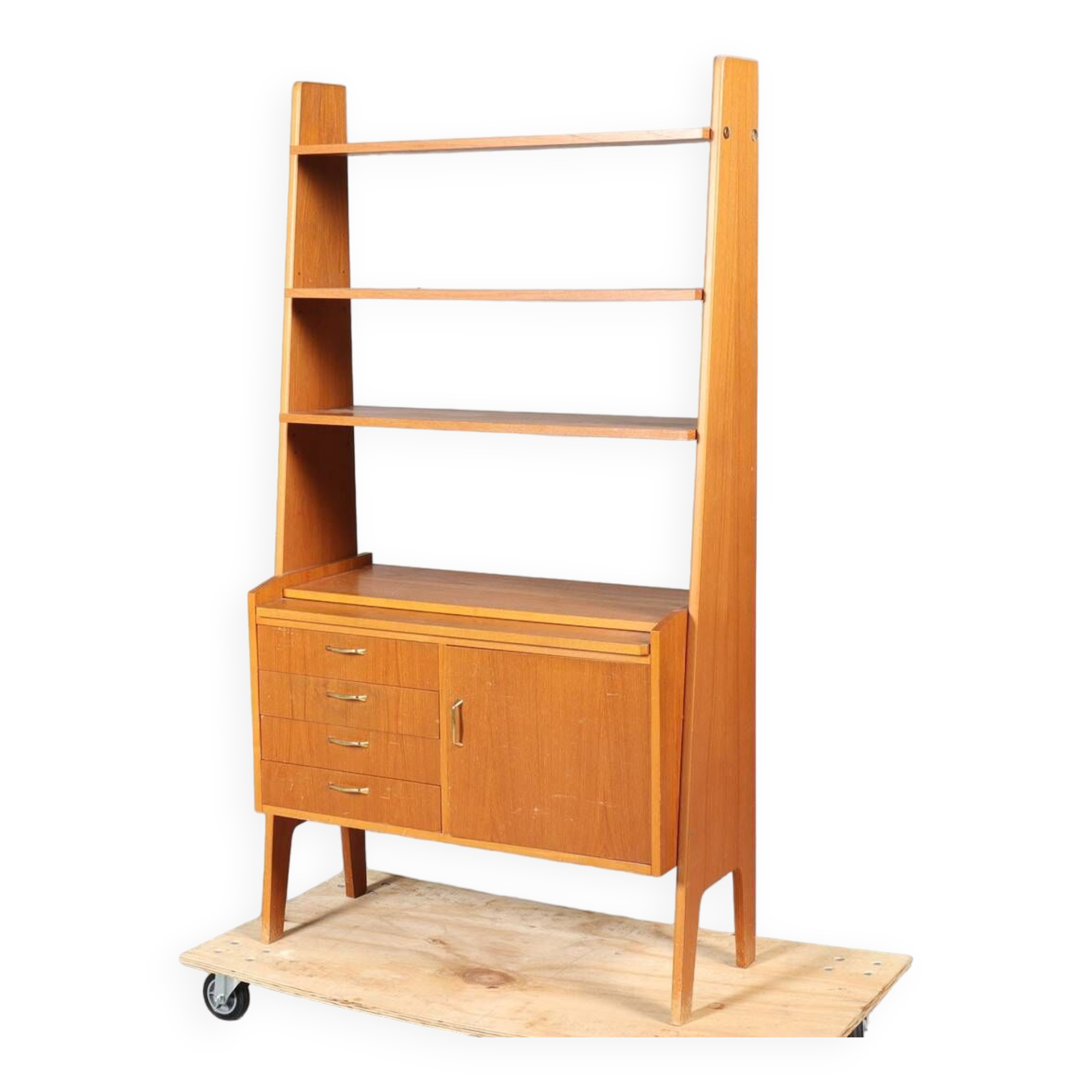 Multifunction teak bookcase 1960 Denmark