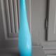 Vase, soliflore bleu en opaline