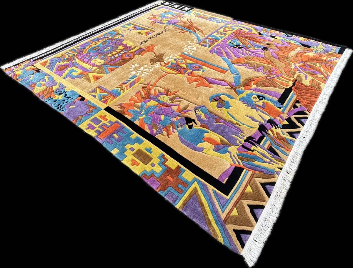 Modern rug signed nini ferrucci 240x205 cm
