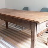 Old oak table renovated