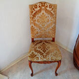 Set of 6 Louis XV chairs with padded backrest