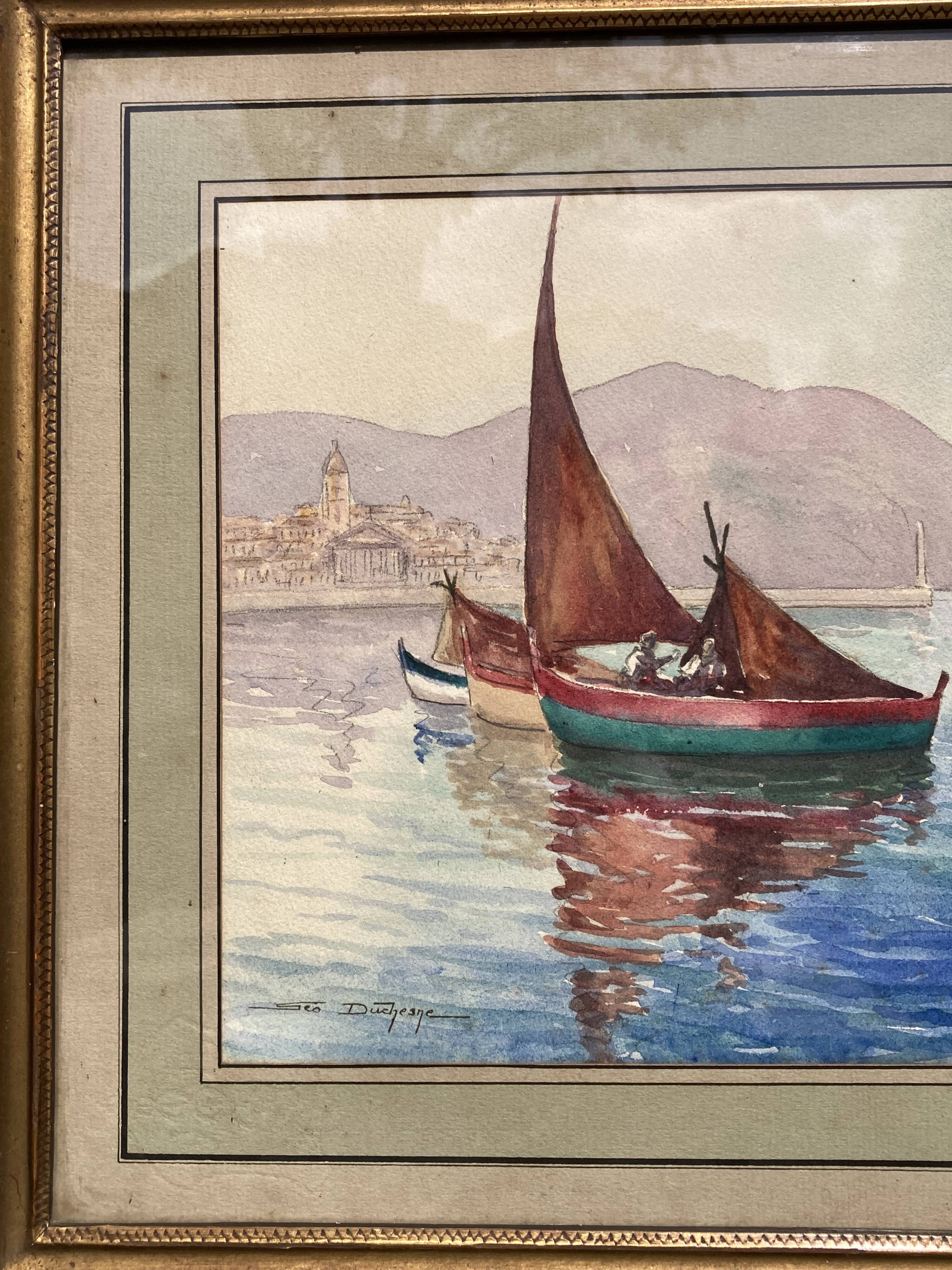 Geo Duchesne (20th century), Framed and signed marine