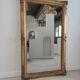 Rectangular golden mirror moldings plant motifs nineteenth H: 130cm
