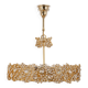 Chandelier in gilded brass and crystal glass inlaid by Palwa, Germany, 1970s.