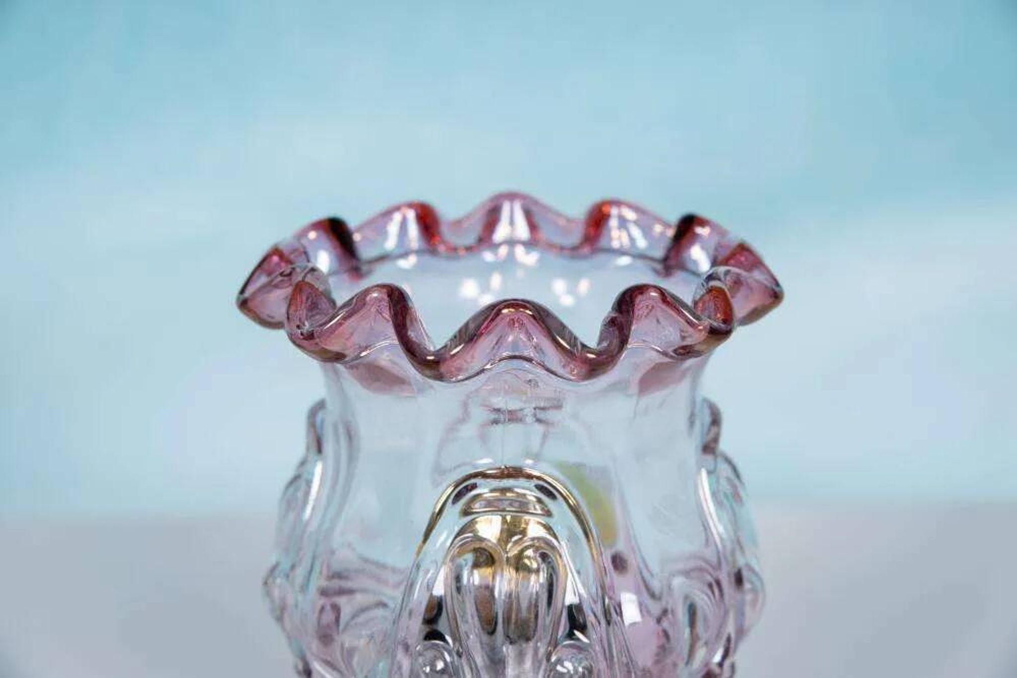 Lampe de table Vintage en verre coloré suédois, lampe de table en verre