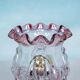 Vintage table lamp in Swedish coloured glass, glass table lamp.