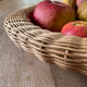 Rattan basket with red trim