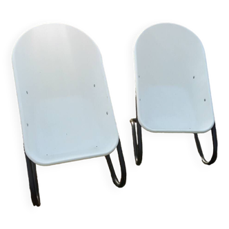 Pair of designer armchairs