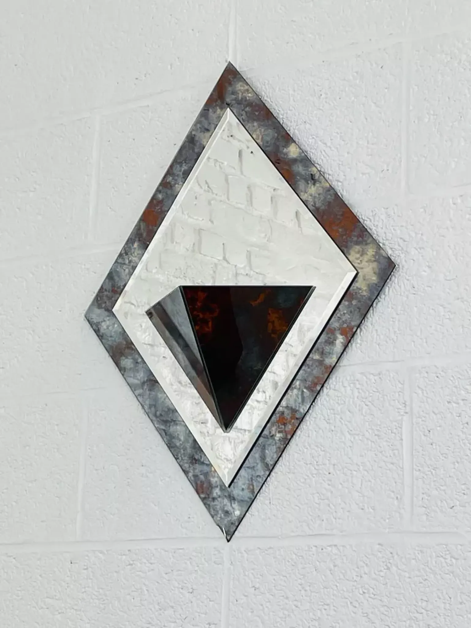 Vintage art deco beveled mirror