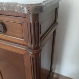 vintage - Small style chest of drawers - Louis XVI marble top with 1 drawer and 2 doors