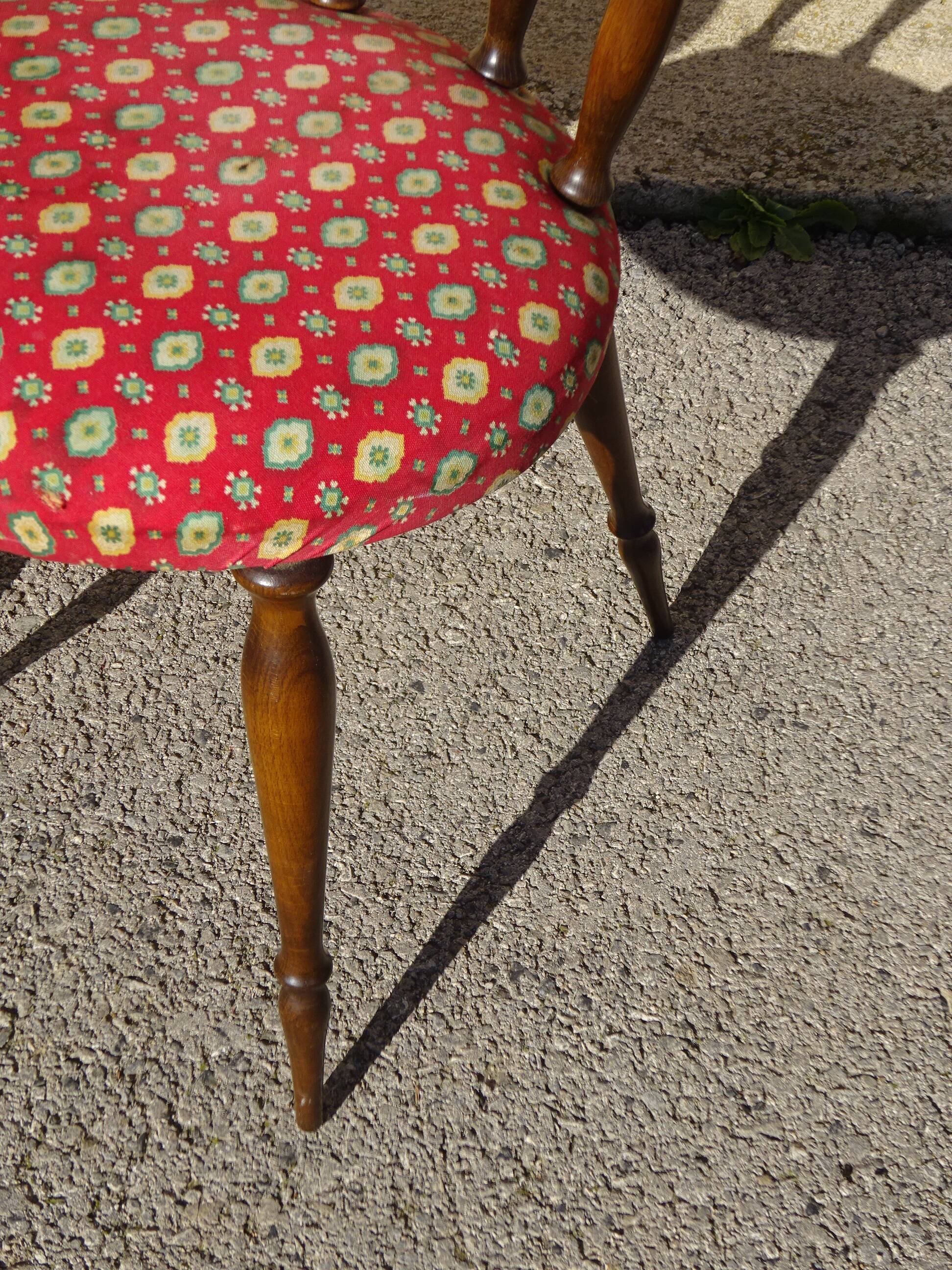 Chaises vintage, pieds compas, les 2
