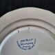 Old flat plate faience henriot quimper basket of flowers decor