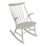 Rocking-chair en hêtre, Illum Wikkelsø, N. Eilersen, Danemark, 1960
