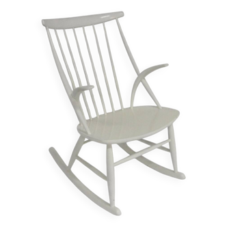 Beech rocking chair, Illum Wikkelsø, N. Eilersen, Denmark, 1960