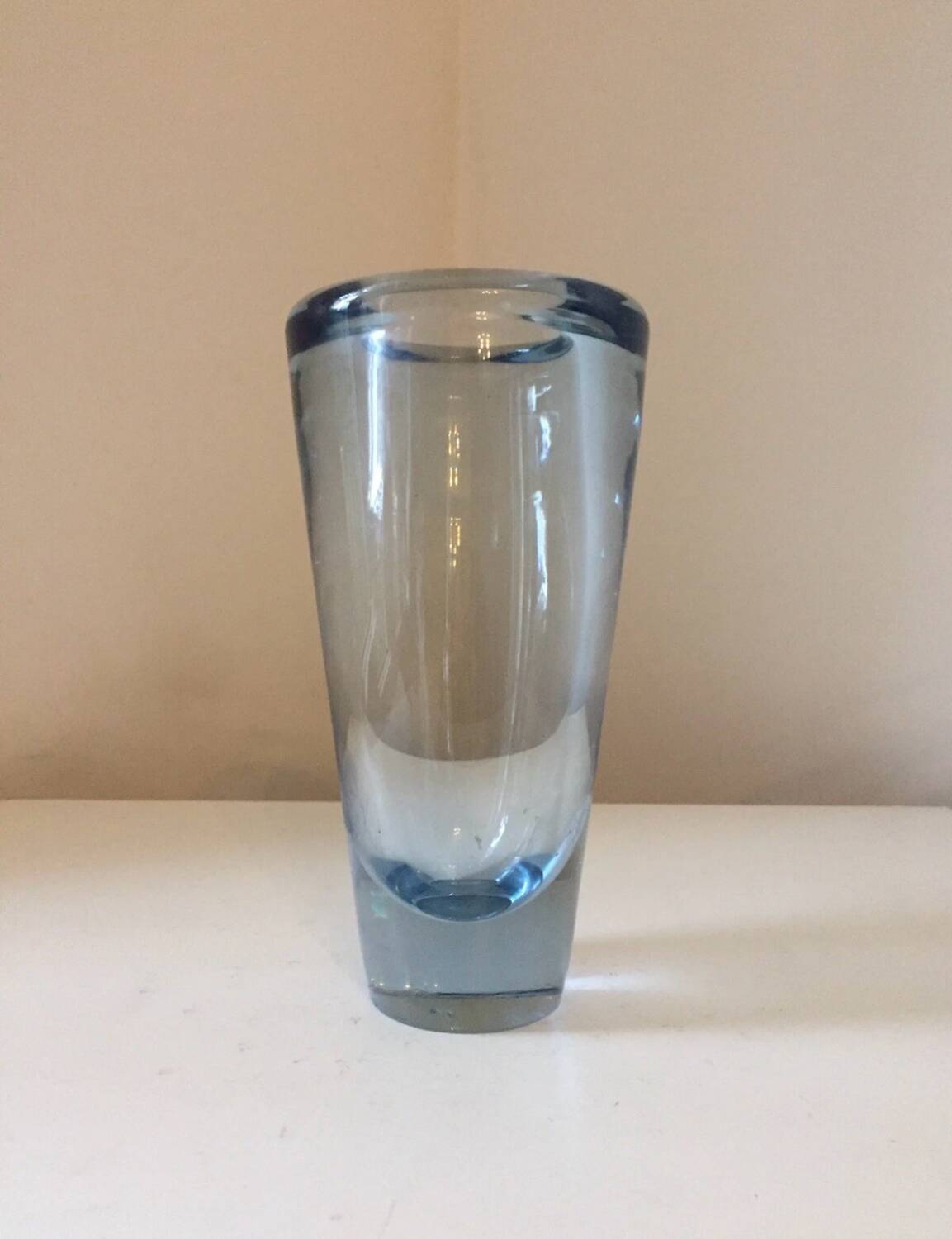 Crystal Vase 1960 Scandinavian Designer Per Lutken Holmegaard