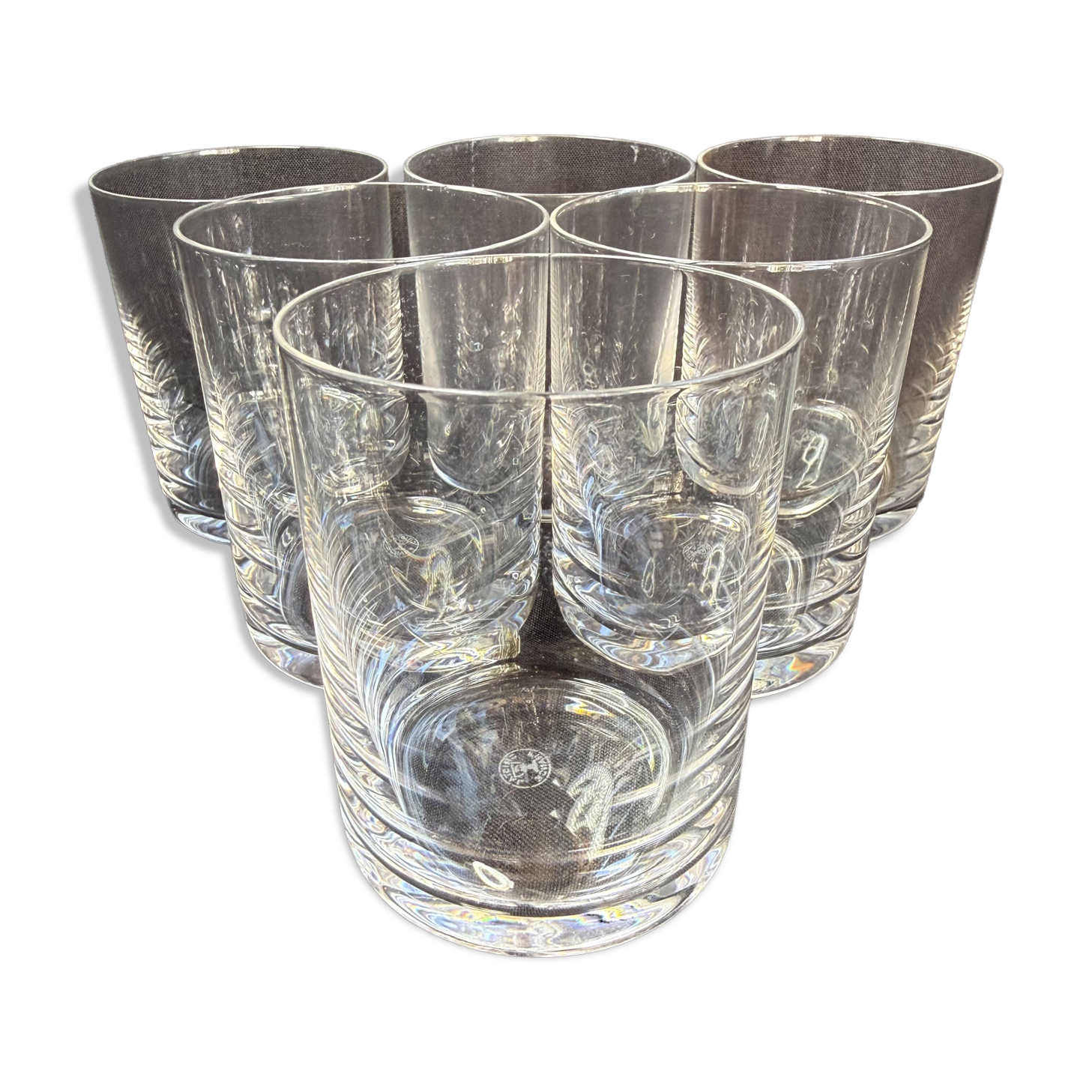 6 whisky glasses attributed to Sèvres