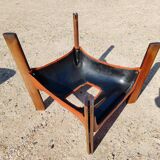 Percival lafer mp-211 sofa set with two armchairs and an ottoman in leather.