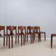 6 chaises de salle à manger Pozzi 1960s, Augusto Savini