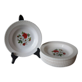 10 assiettes creuse de chez Arcopal vintage en bon état