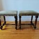 Pair of vintage Dutch stools with a patina – Wabi-Sabi spirit