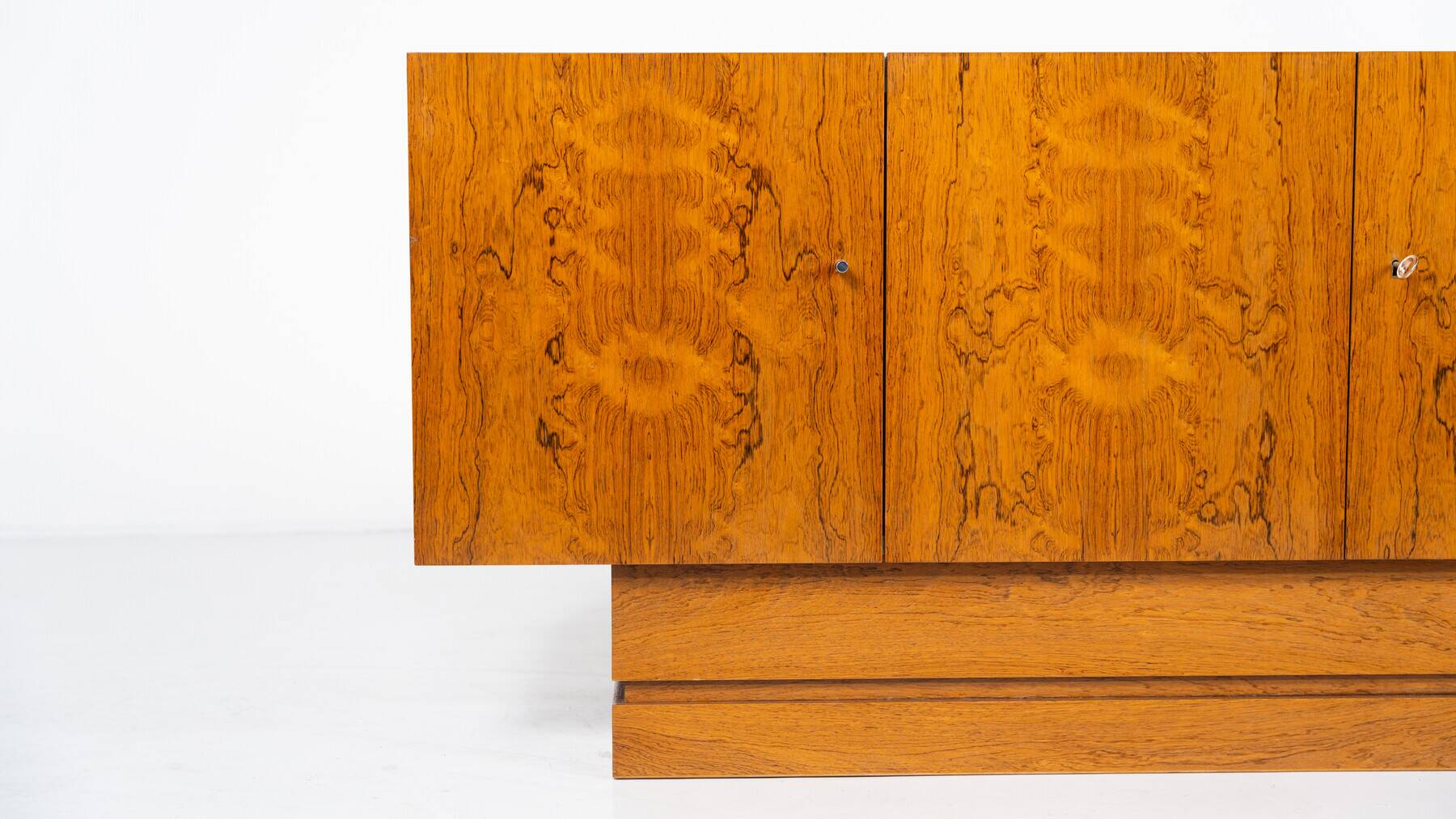 Mid-Century Modern Sideboard, Wood and Travertine, 1970s