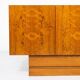 Mid-Century Modern Sideboard, Wood and Travertine, 1970s