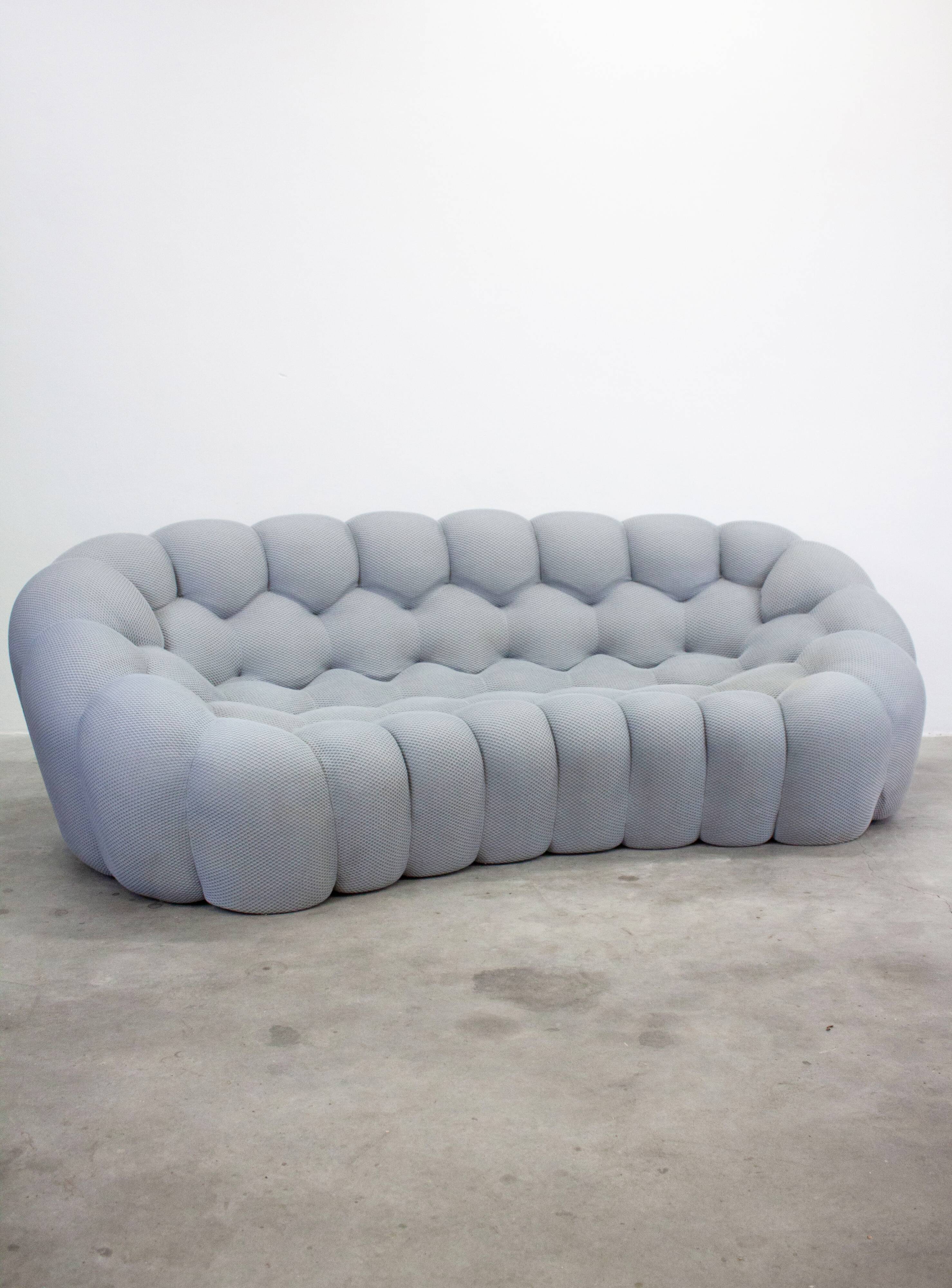 Roche Bobois Bubble 2 Cuved 3/4-Seat Sofa by Sacha Lakic (Light Grey)