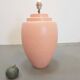 Large Pink Ceramic Table Lamp from Kostka, France, 1970s
