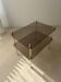 Vintage brass side table with smoked glass, 1970s