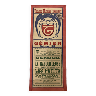 Affiche ancienne Gémier Théâtre national ambulant de 1912