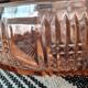 Salad bowl bowl in pink glass Rosaline 30s