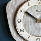 Vintage formica silent wall clock "Flash wood gray"