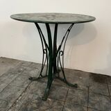 Garden table, wrought iron outdoor pedestal table