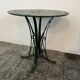 Garden table, wrought iron outdoor pedestal table