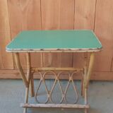 Rattan side table, magazine rack
