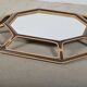 miroir en rotin octogonal