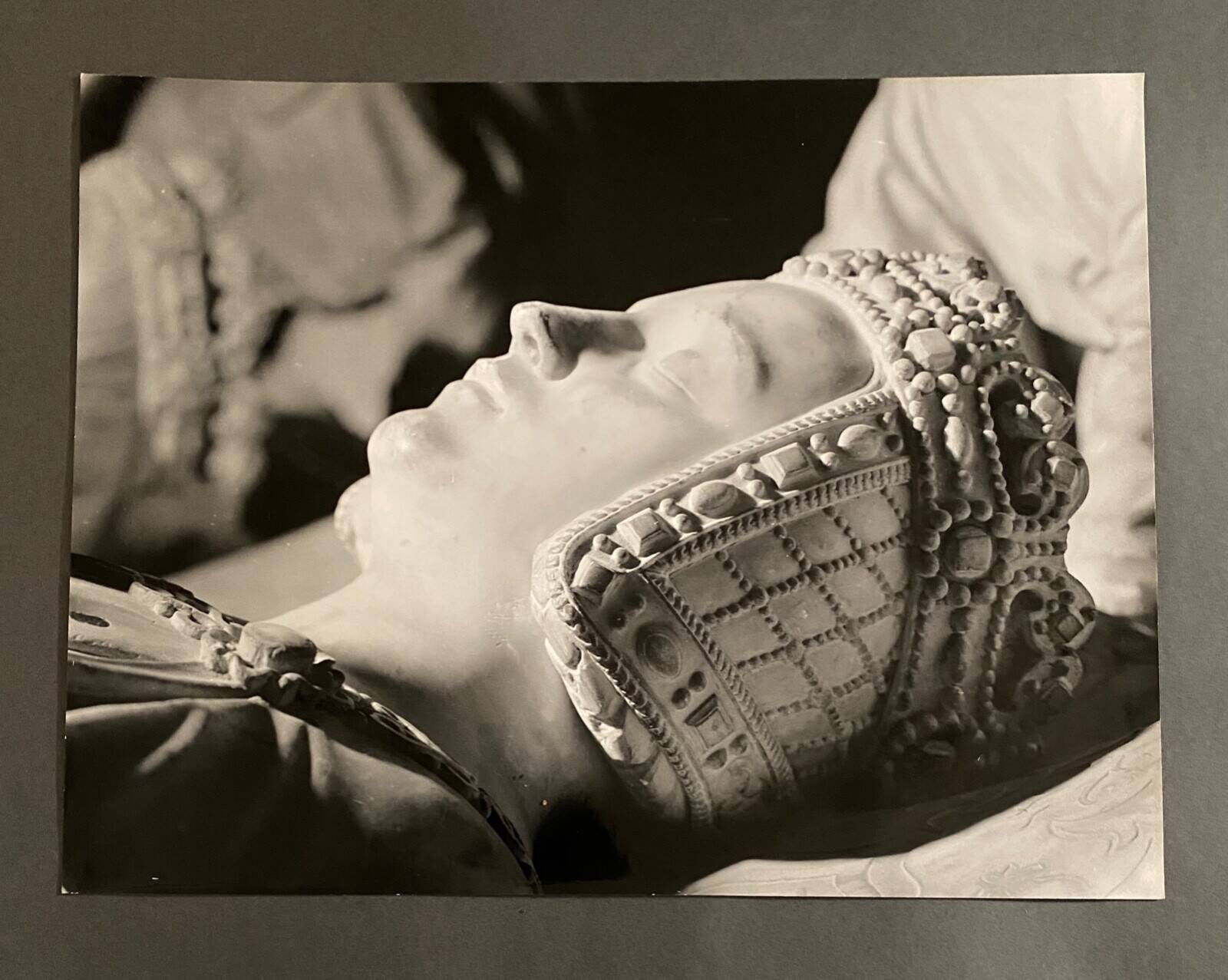 Bernard Darot silver gelatin photograph, 20th century, tomb of Francis II, face of Anne