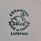 Lot de 6 assiettes plates anciennes Céranord  St Amand modèle LUGANO