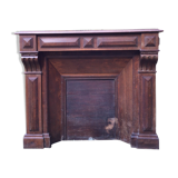 Wooden fireplace mantle